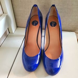 Diesel Women Genuine Leather Royal Blue High Heels Size 39
